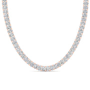 30 Ct Classic Oval Shaped Diamond Tennis Necklace
